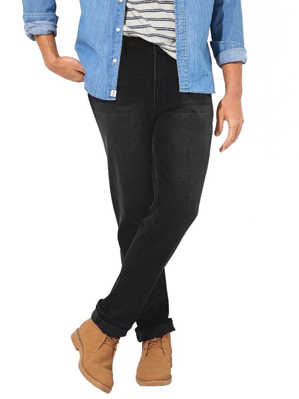 New! Mutual Weave Slim Jeans 29x32 Black Stretch Denim Pants